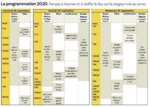 La grille de prog en un coup d'oeil FPIN2020