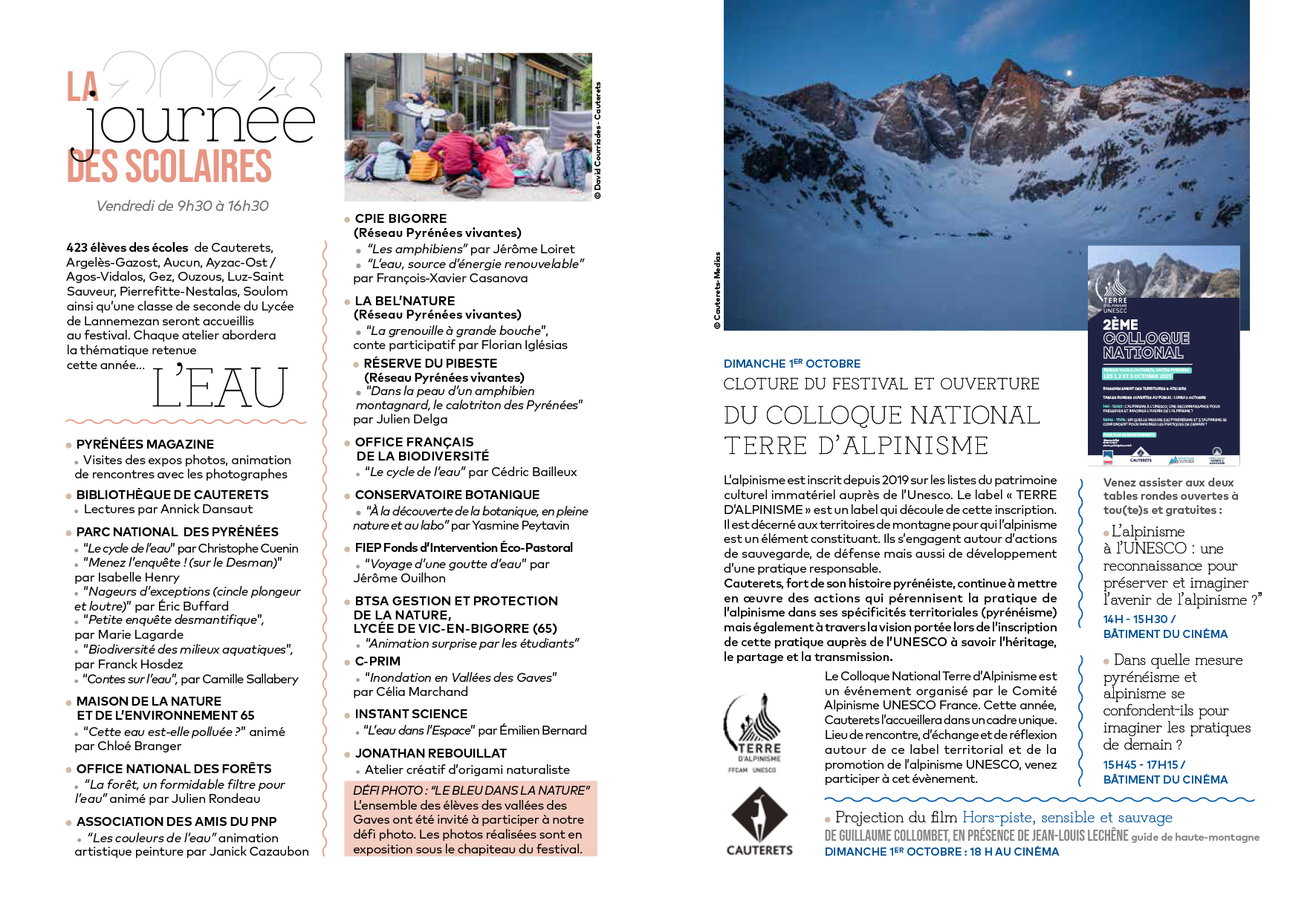 FPIN 2023 - Journée des Scolaires & Colloque National Terre d'Alpinisme